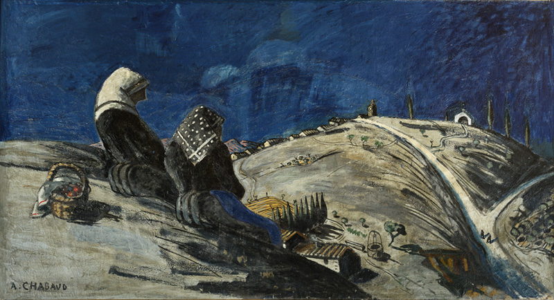Les Provençales en méditation sur la colline. 1909. 170x315 